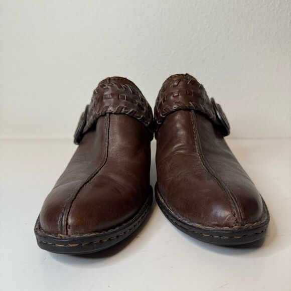 Born Brown Western Leather Mules Size 9 - Picture 2 of 9